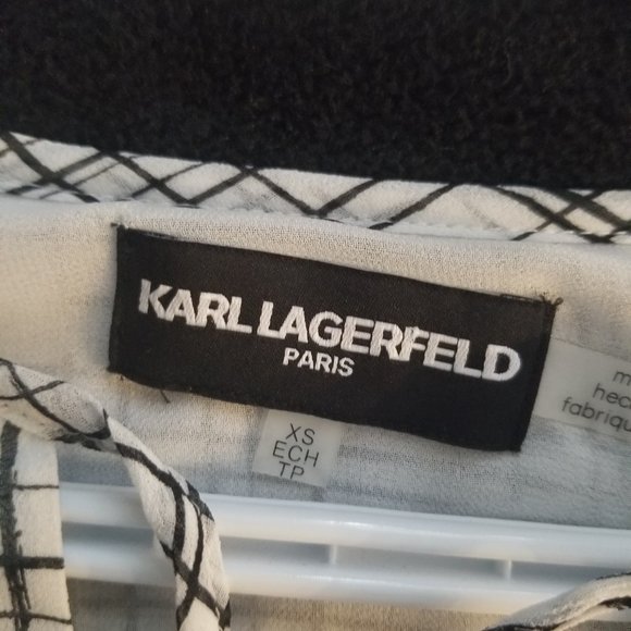 LONG SLEEVE KARL LAGERFELD BLOUSE SIZE XS - Picture 4 of 4